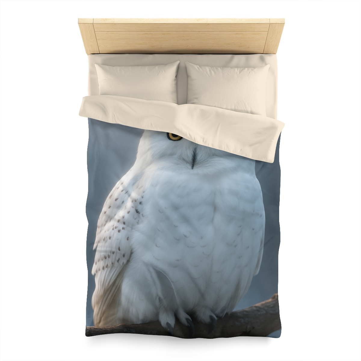 Twilight Watcher Snowy Owl unique patterned duvets
