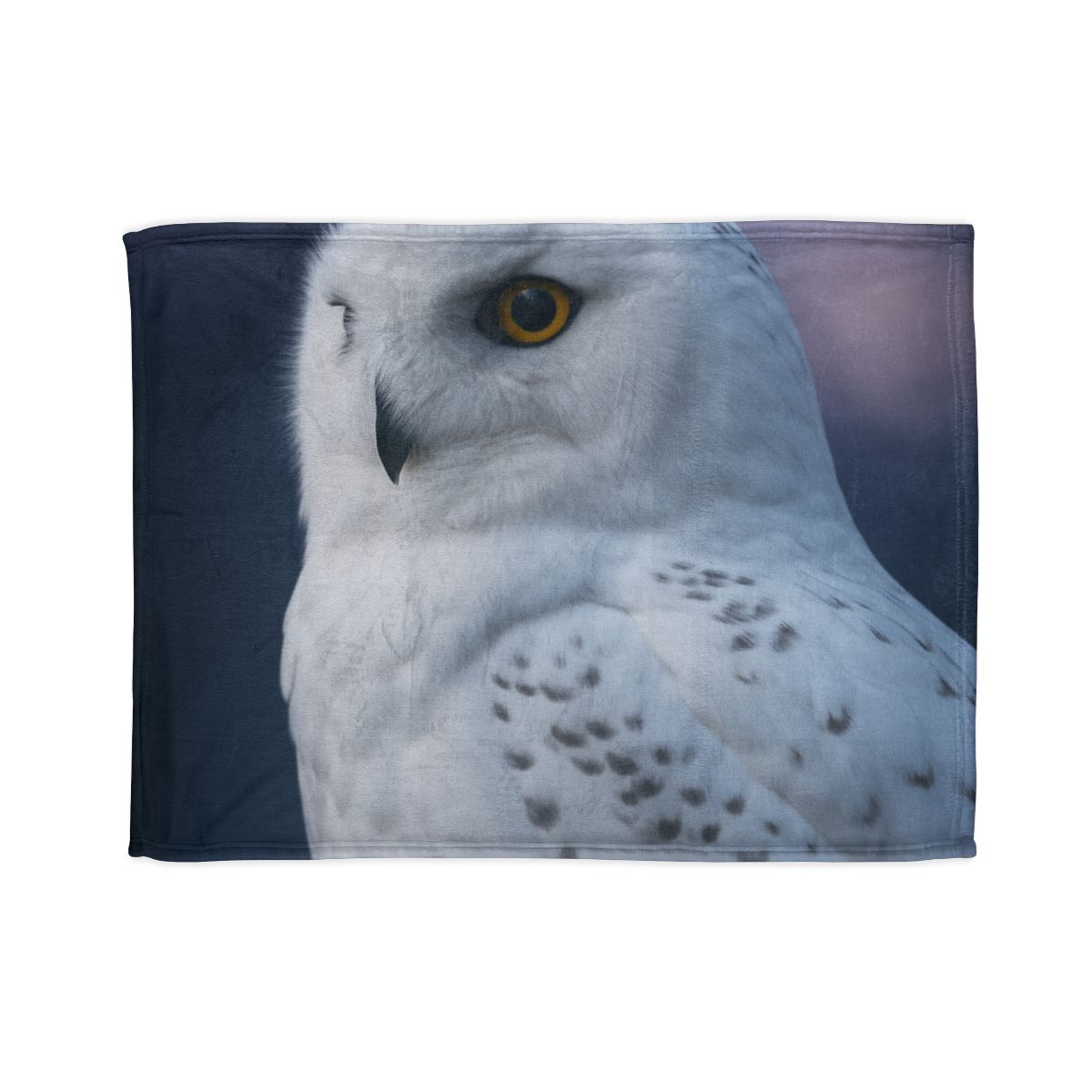 Twilight Watcher Snowy Owl designer printed blankets