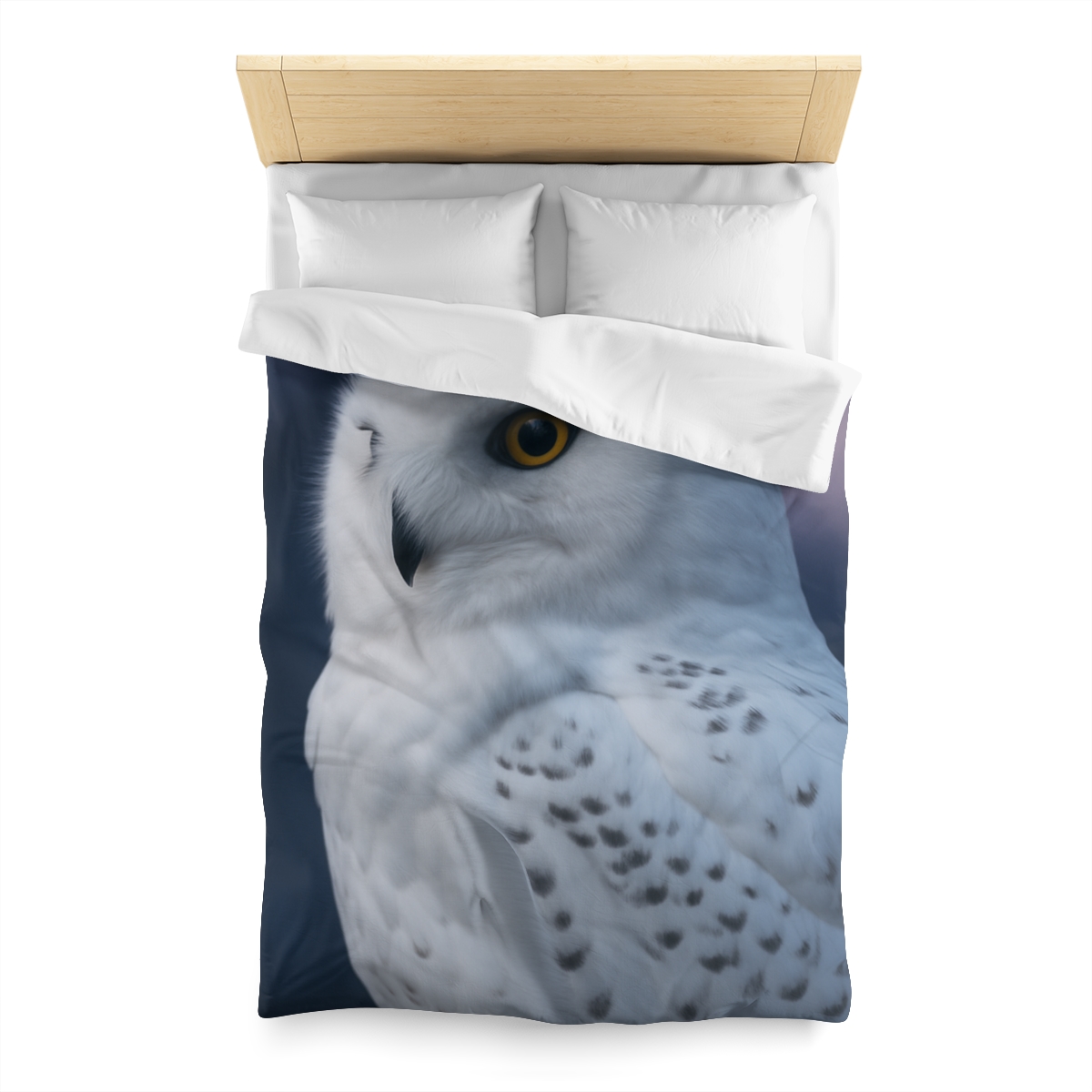 Twilight Watcher Snowy Owl warm winter duvets