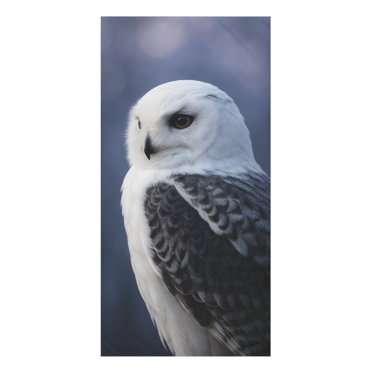 Twilight Watcher Snowy Owl trendy hand towels