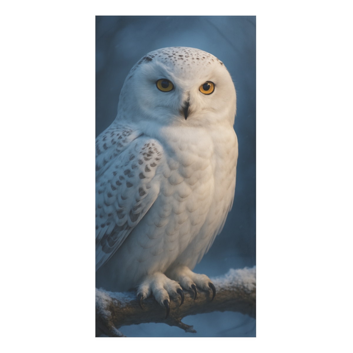 Twilight Watcher Snowy Owl unique gift towels