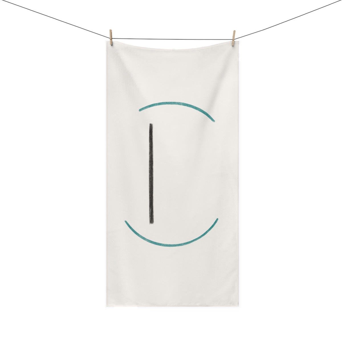 Twin Arcs And Centered Line soft cotton towels