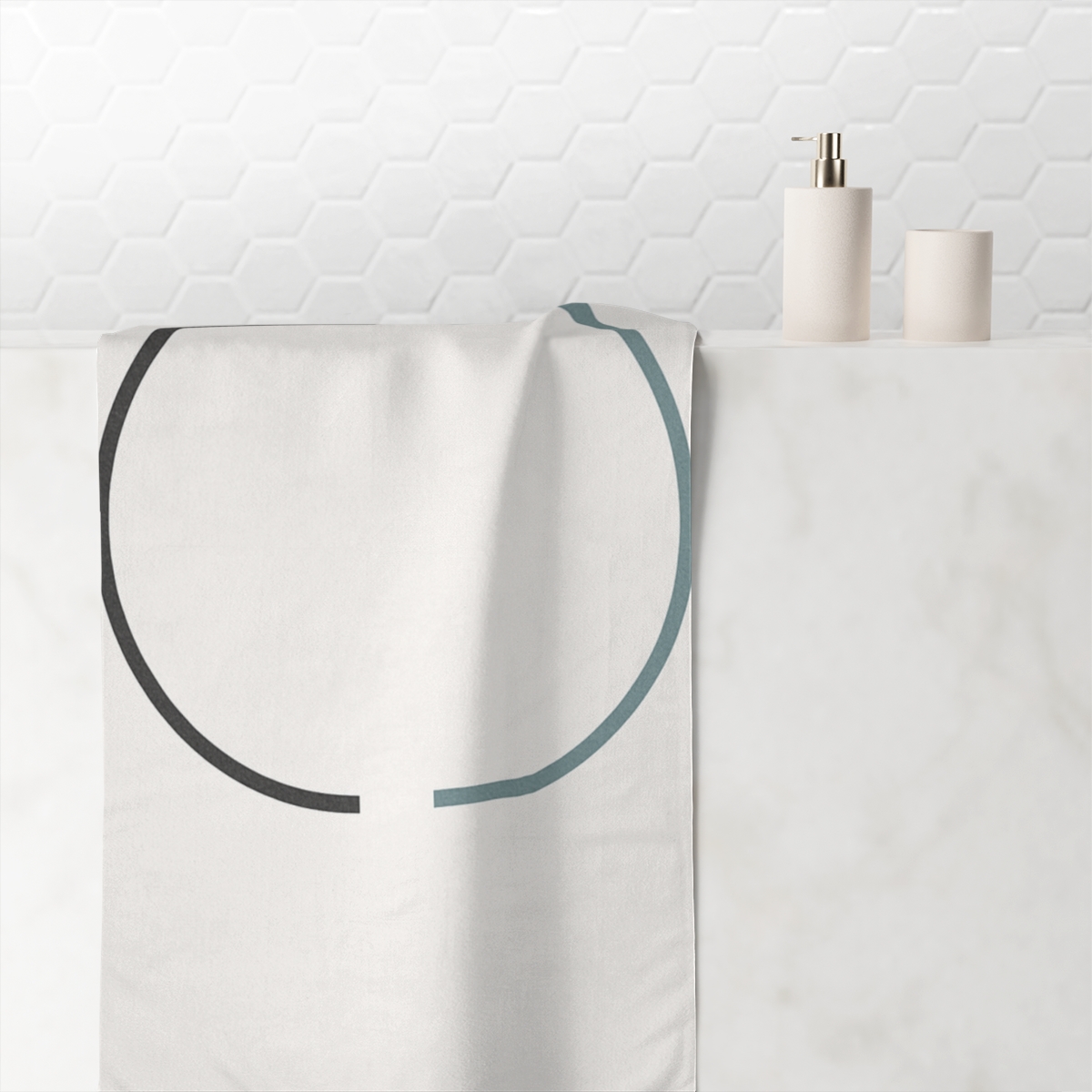 Twin Arcs And Central Pause designer printed towels