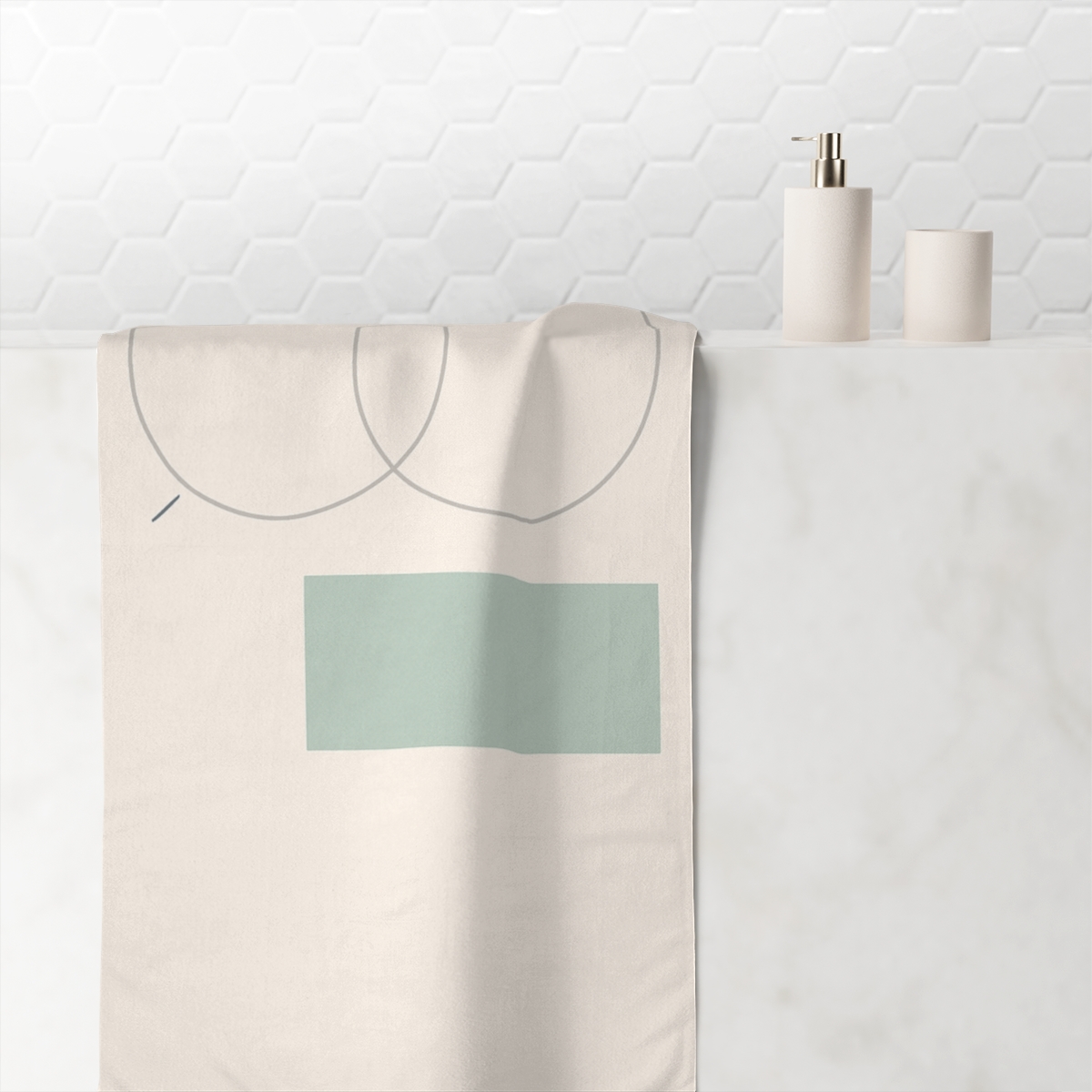 Twin Circles And Slipped Rectangle trendy hand towels