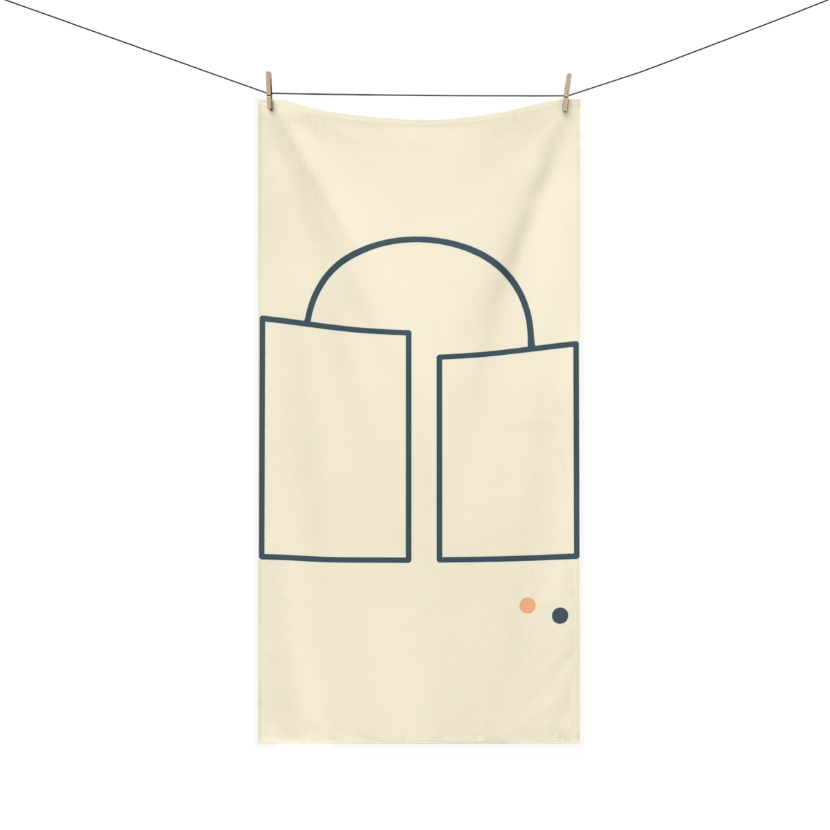 Twin Rectangles With Tidal Arc comfortable face towels