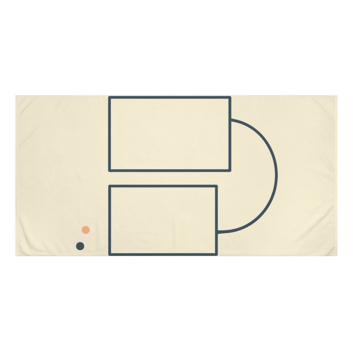 Twin Rectangles With Tidal Arc comfortable face towels