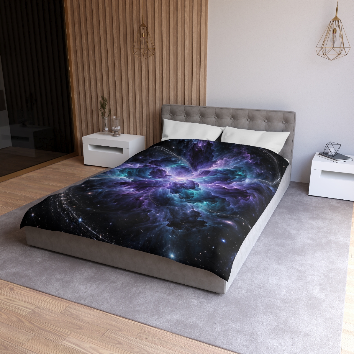 Ultraviolet Void Bloom stylish duvet covers [AI-1e7ab87c-7175736ad921]