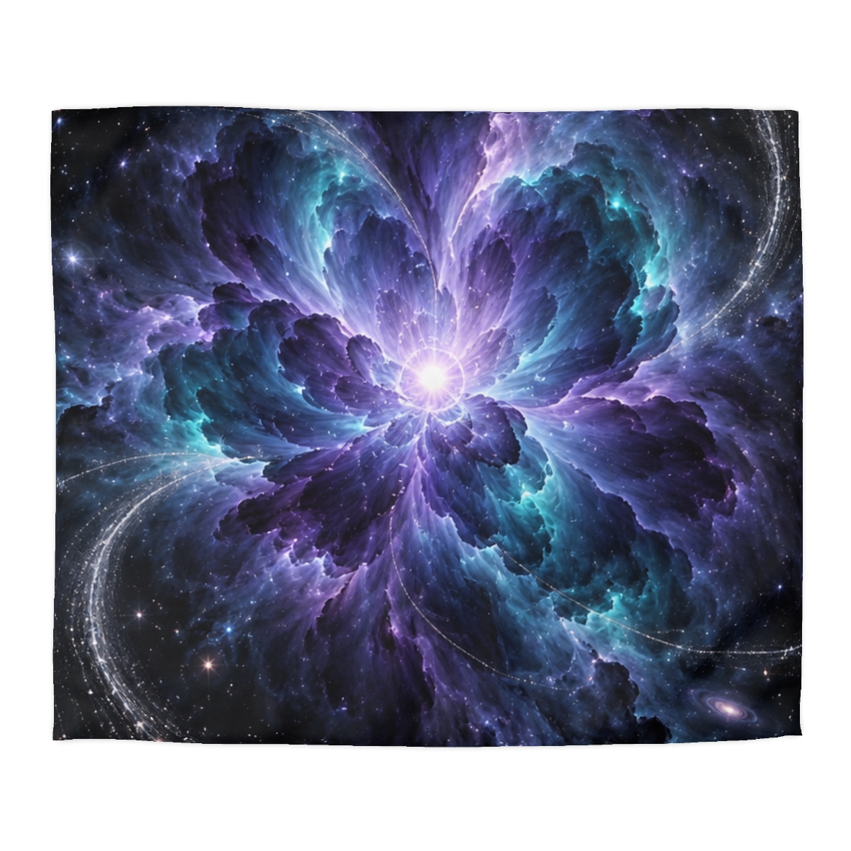 Ultraviolet Void Bloom stylish duvet covers [AI-1e7ab87c-36e5c4b43cda]