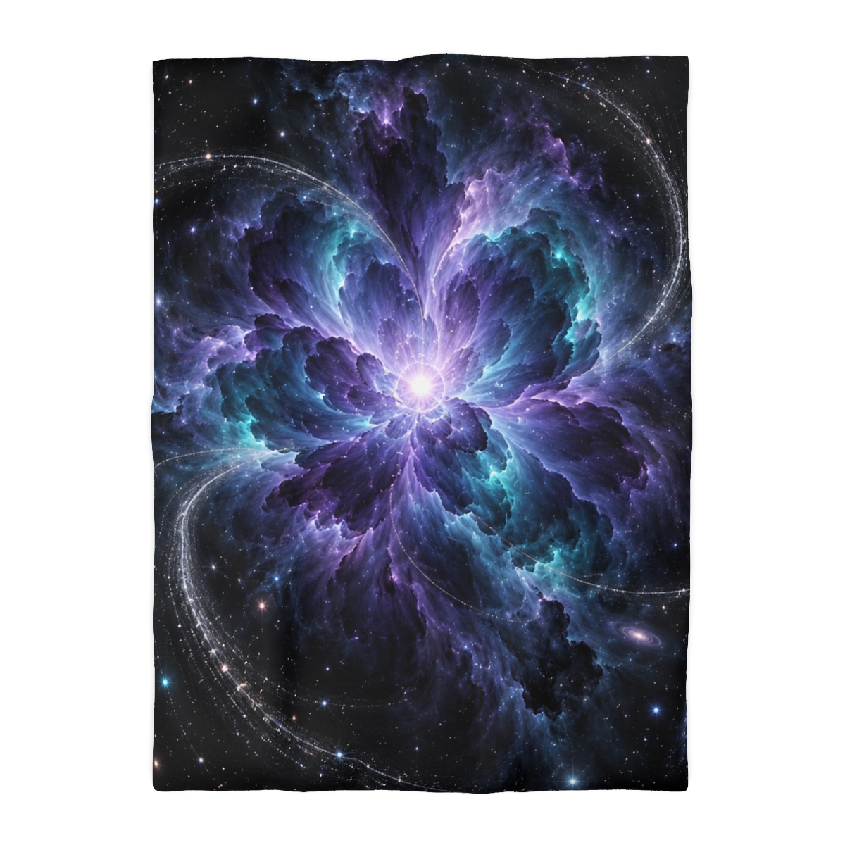 Ultraviolet Void Bloom stylish duvet covers [AI-1e7ab87c-297514db9ba9]