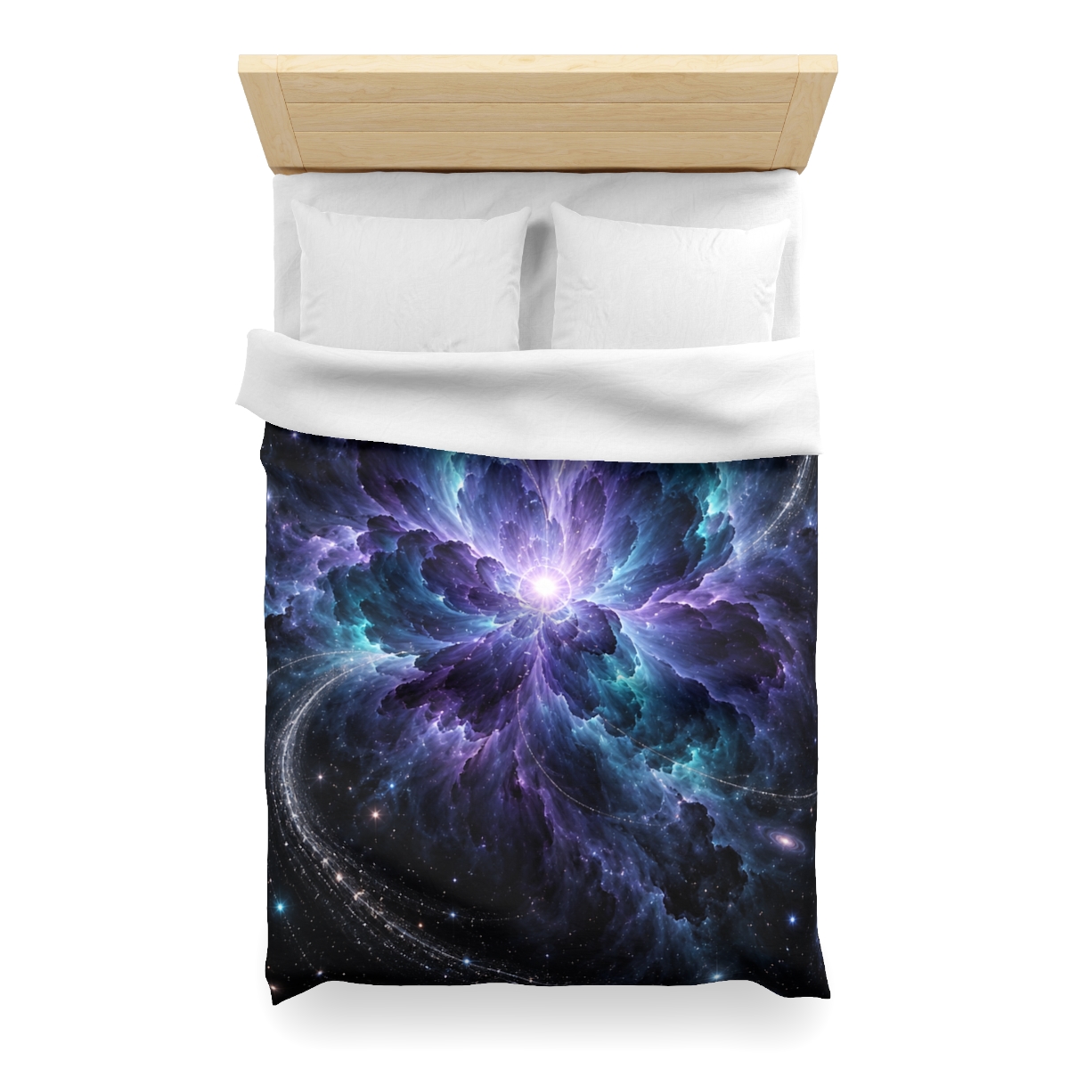 Ultraviolet Void Bloom stylish duvet covers [AI-1e7ab87c-81c2392c5eae]