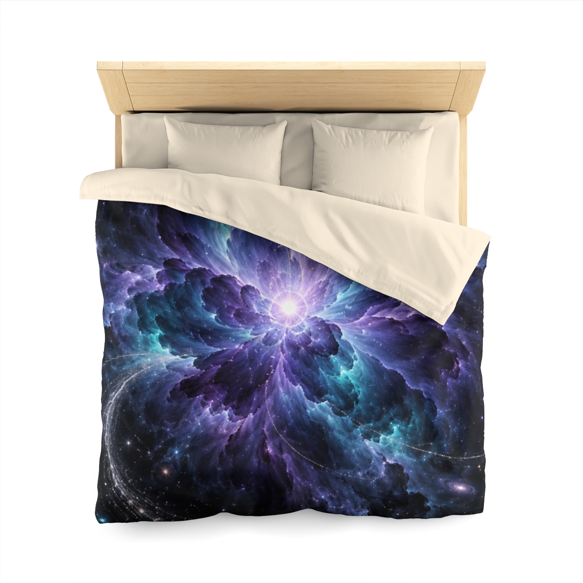 Ultraviolet Void Bloom stylish duvet covers [AI-1e7ab87c-46d3c0d1923f]