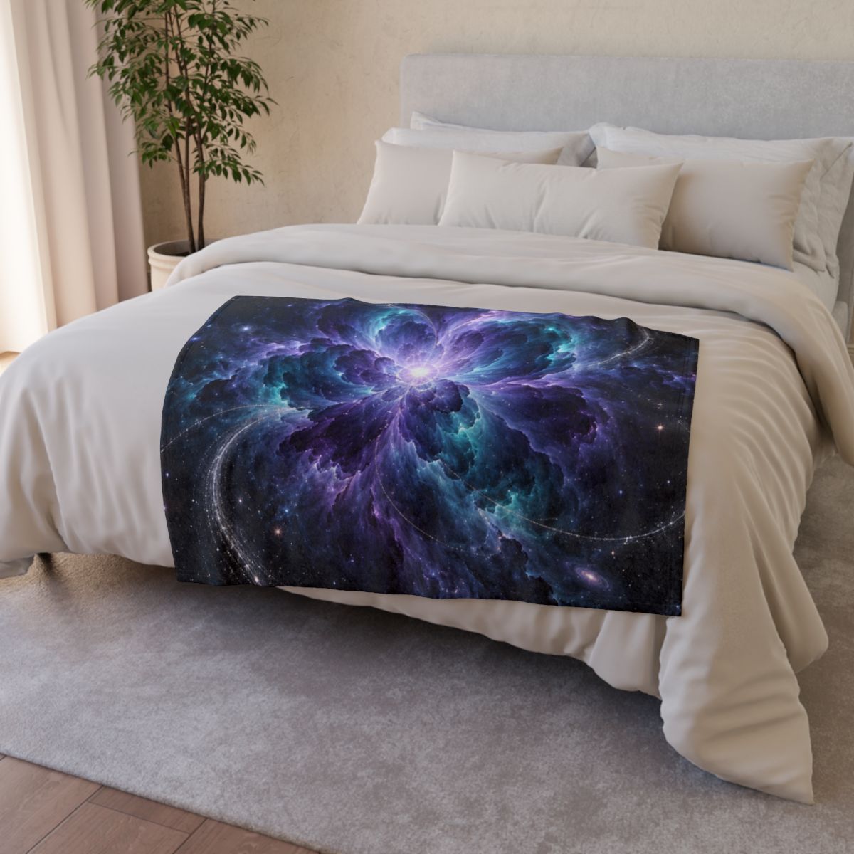 Ultraviolet Void Bloom warm winter blankets [AI-1e7ab87c-1b2911341264]