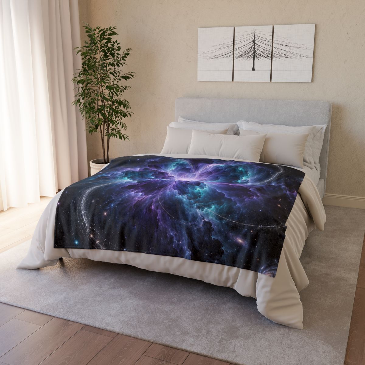 Ultraviolet Void Bloom warm winter blankets [AI-1e7ab87c-7175736ad921]