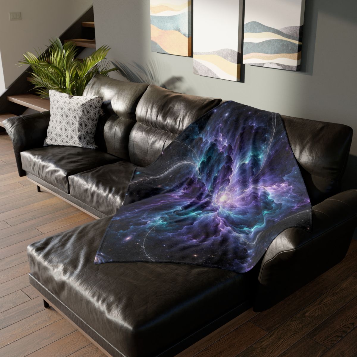 Ultraviolet Void Bloom warm winter blankets [AI-1e7ab87c-4b938e3c74c4]