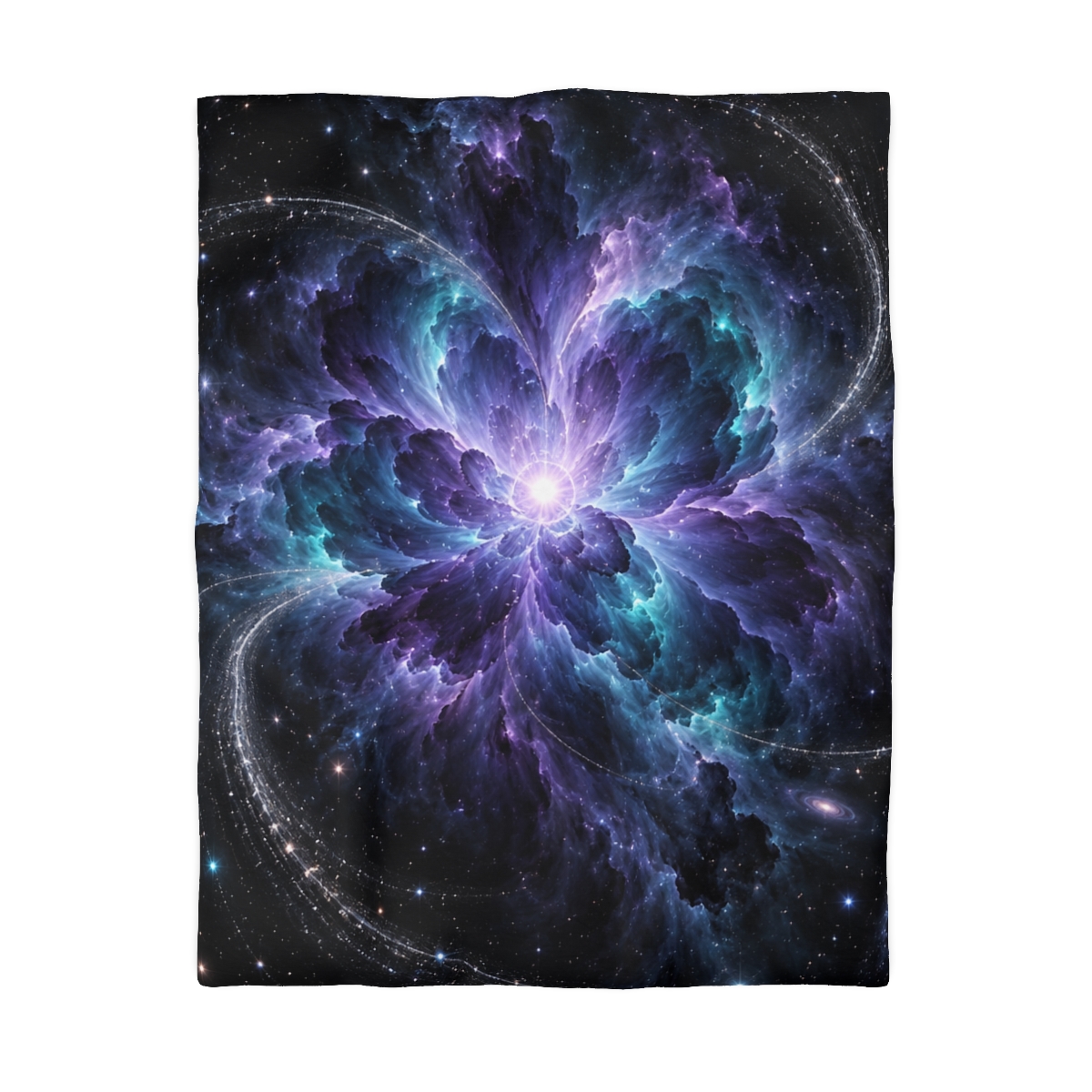 Ultraviolet Void Bloom stylish duvet covers [AI-1e7ab87c-359a137608e0]