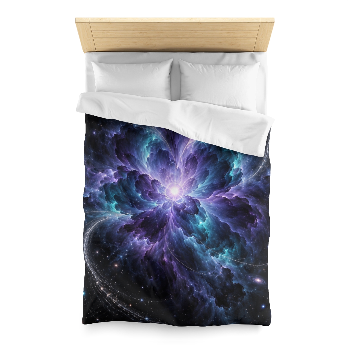 Ultraviolet Void Bloom stylish duvet covers [AI-1e7ab87c-17d997c219ed]