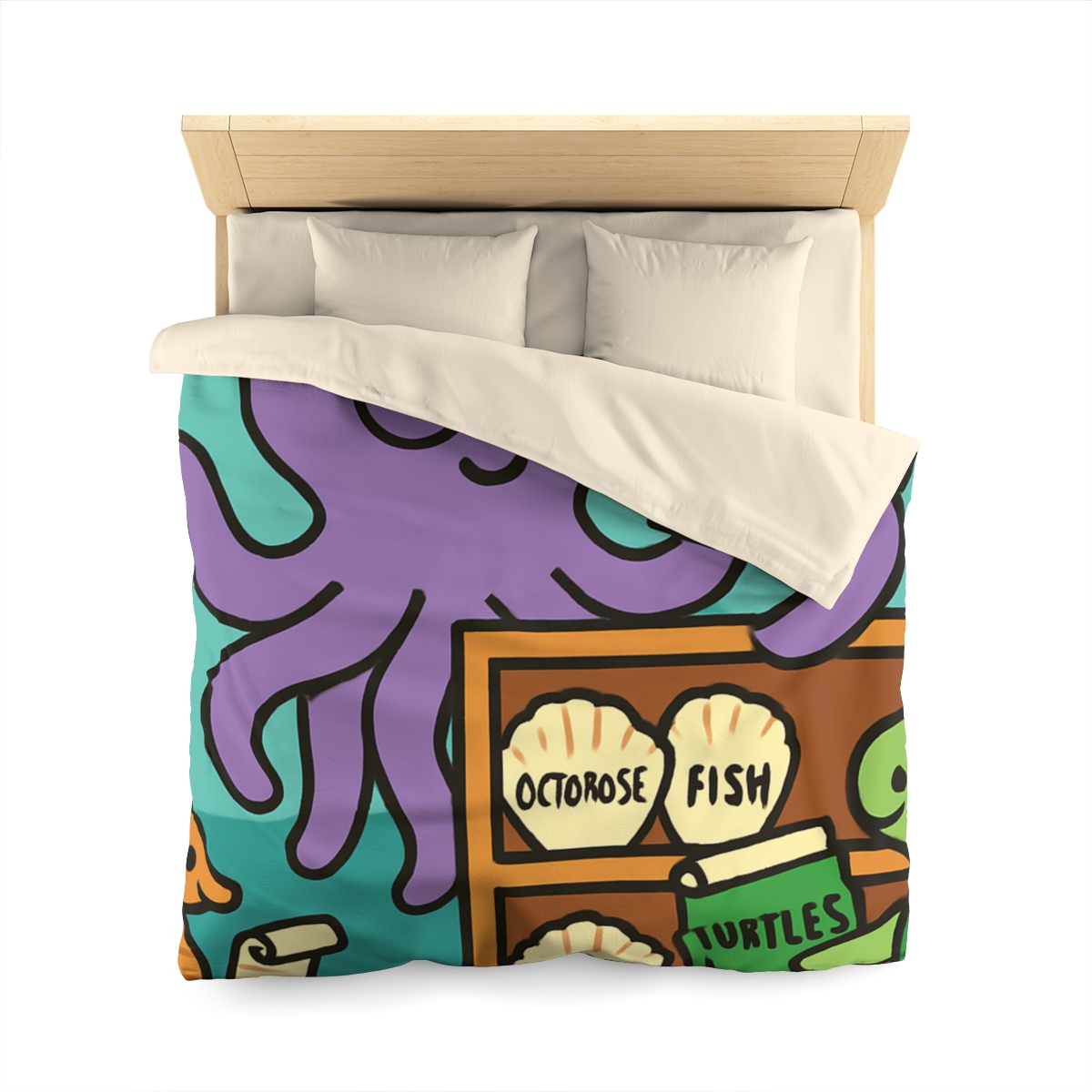 Undersea Library Of The Curious Octopus duvets for gifts
