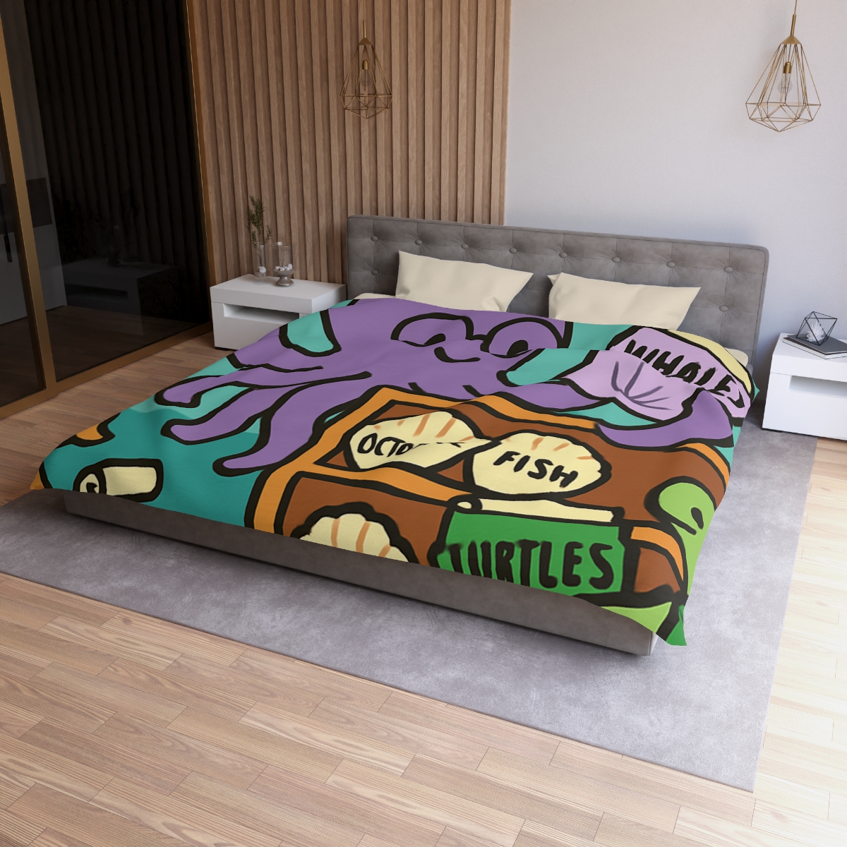 Undersea Library Of The Curious Octopus duvets for gifts