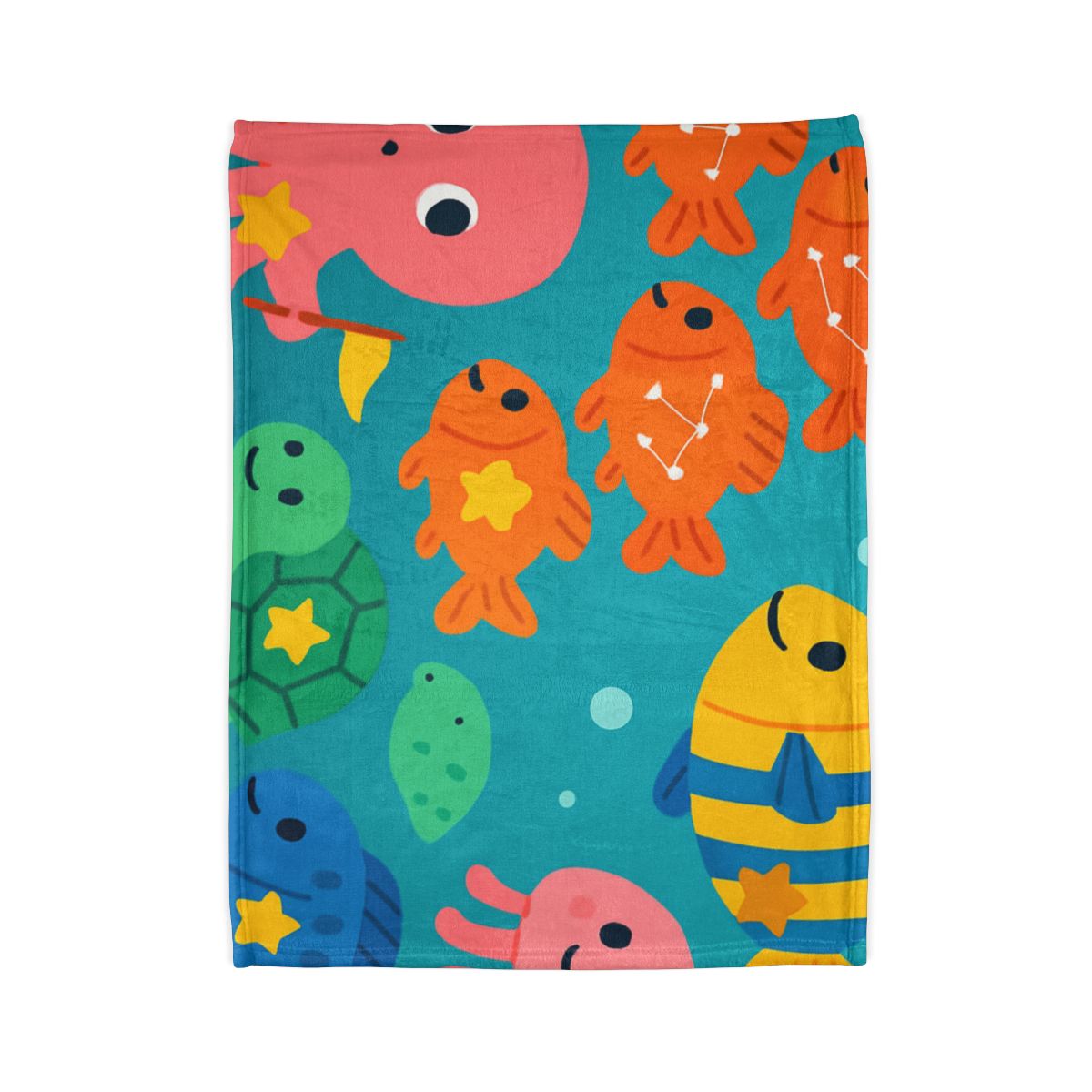 Underwater Galaxy Parade personalized cozy blankets