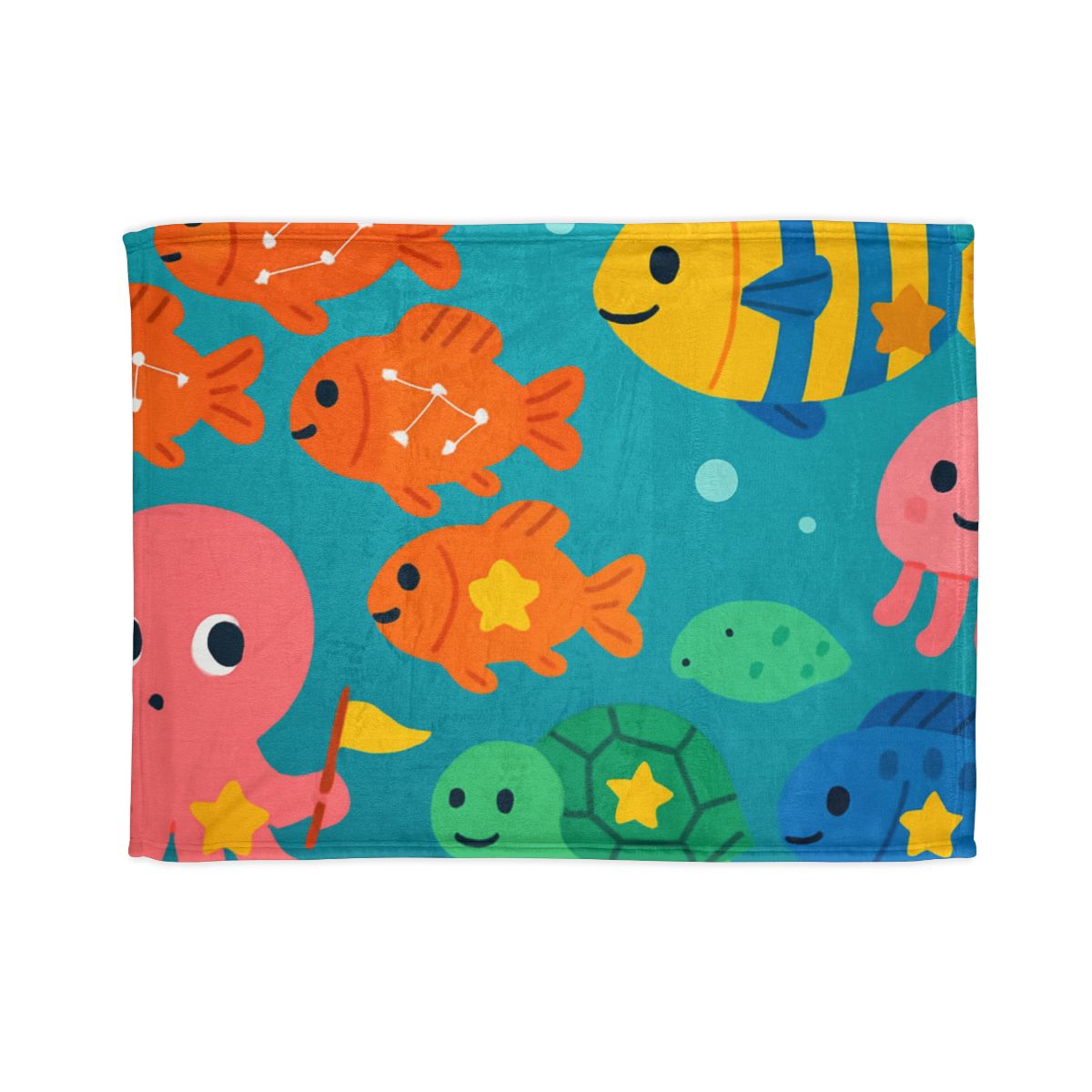 Underwater Galaxy Parade personalized cozy blankets