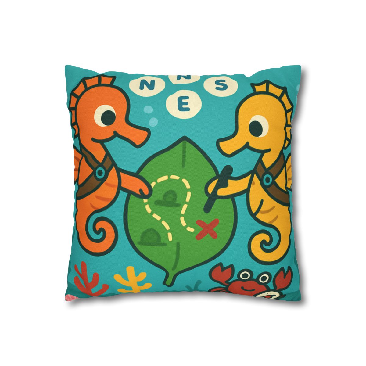 Underwater Map Makers The Seahorse Scouts custom pillow cases
