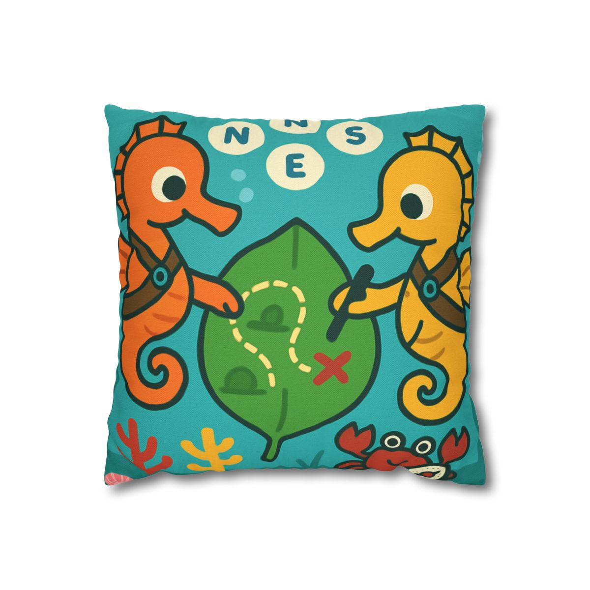 Underwater Map Makers The Seahorse Scouts custom pillow cases