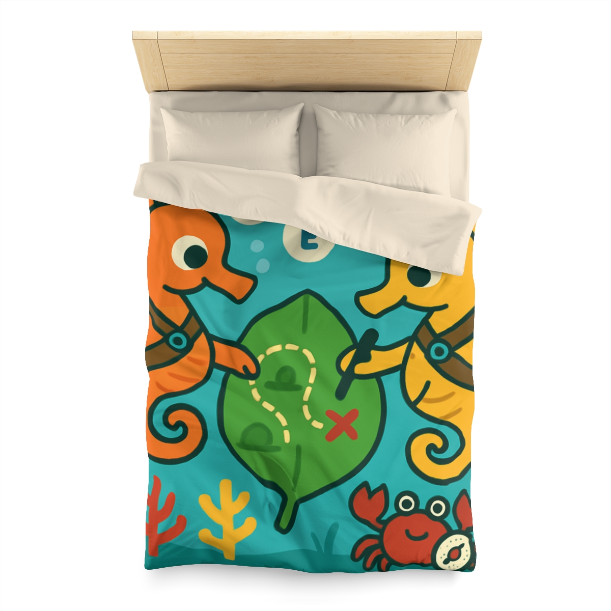 Underwater Map Makers The Seahorse Scouts personalized bedding duvets