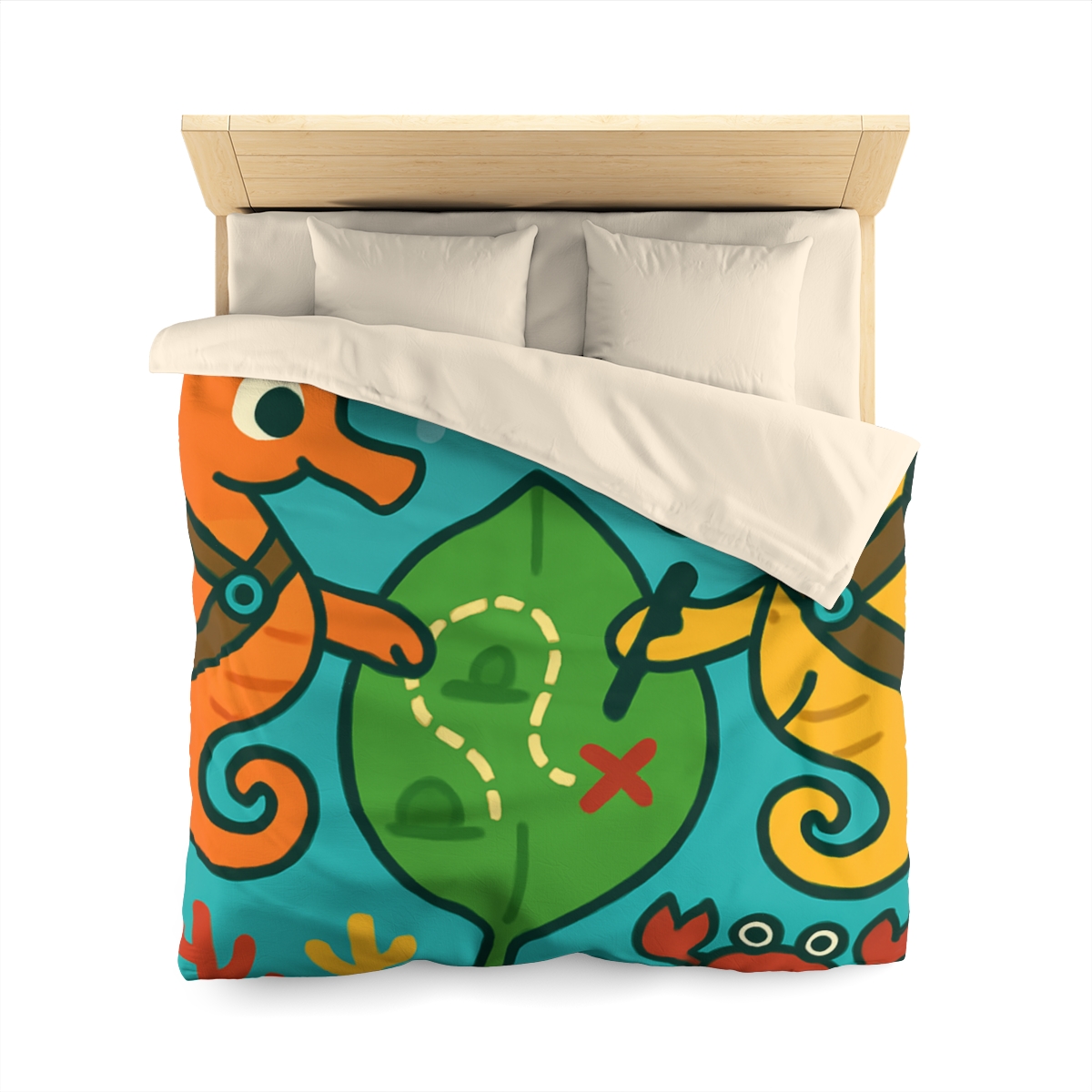 Underwater Map Makers The Seahorse Scouts personalized bedding duvets