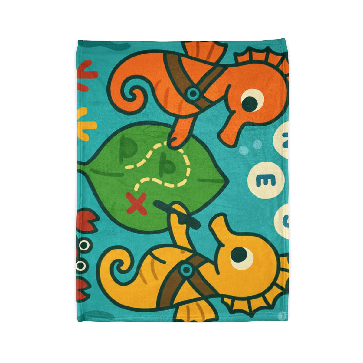 Underwater Map Makers The Seahorse Scouts decorative home blankets