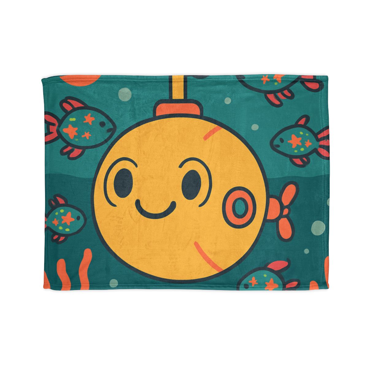 Underwater Planet Explorer Sub personalized cozy blankets