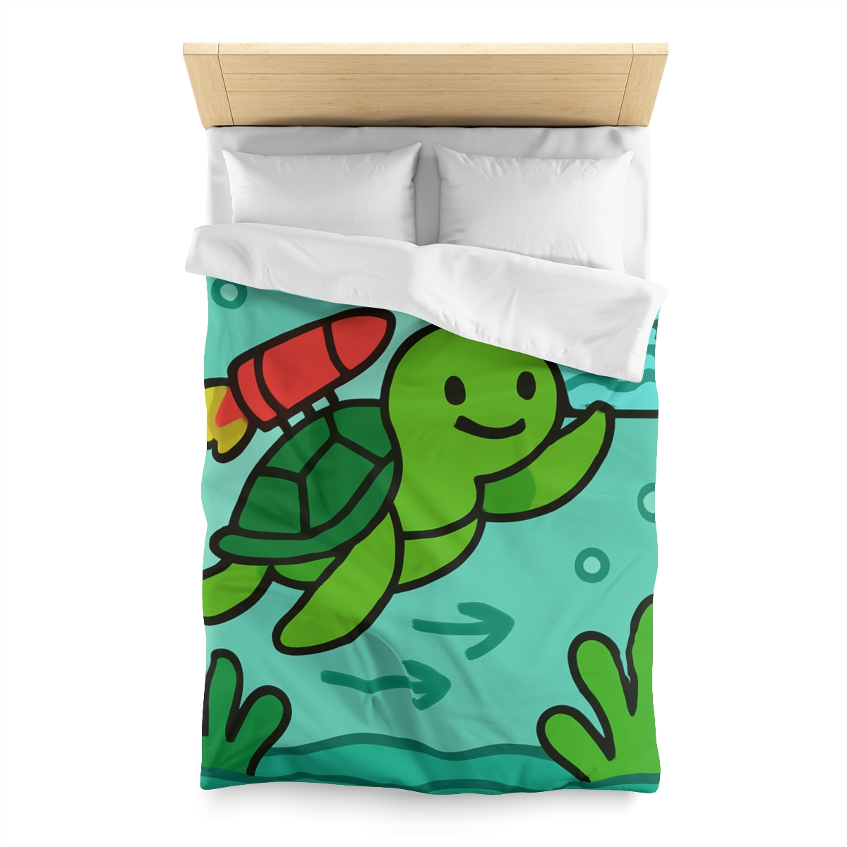 Underwater Rocket Turtle warm winter duvets