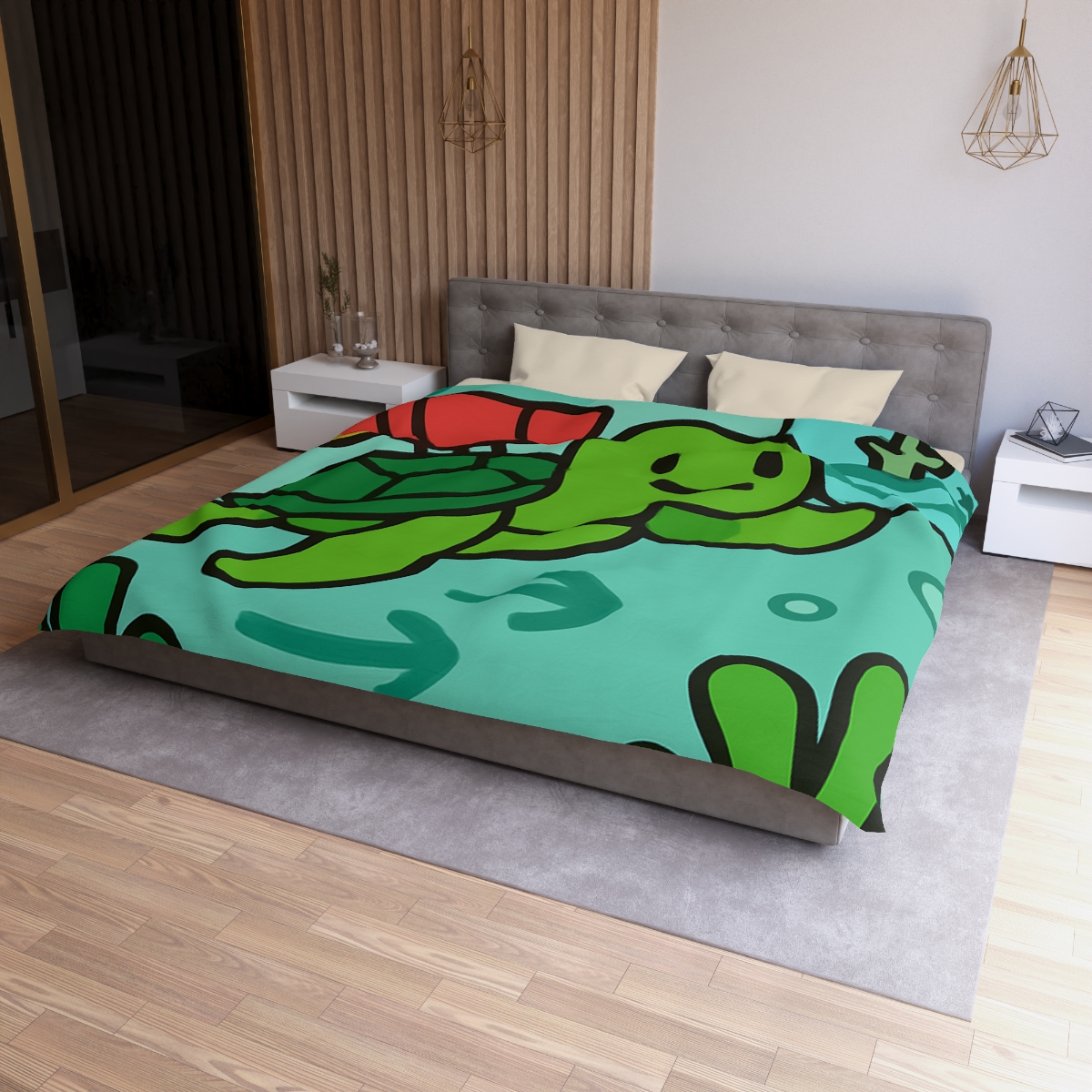 Underwater Rocket Turtle warm winter duvets