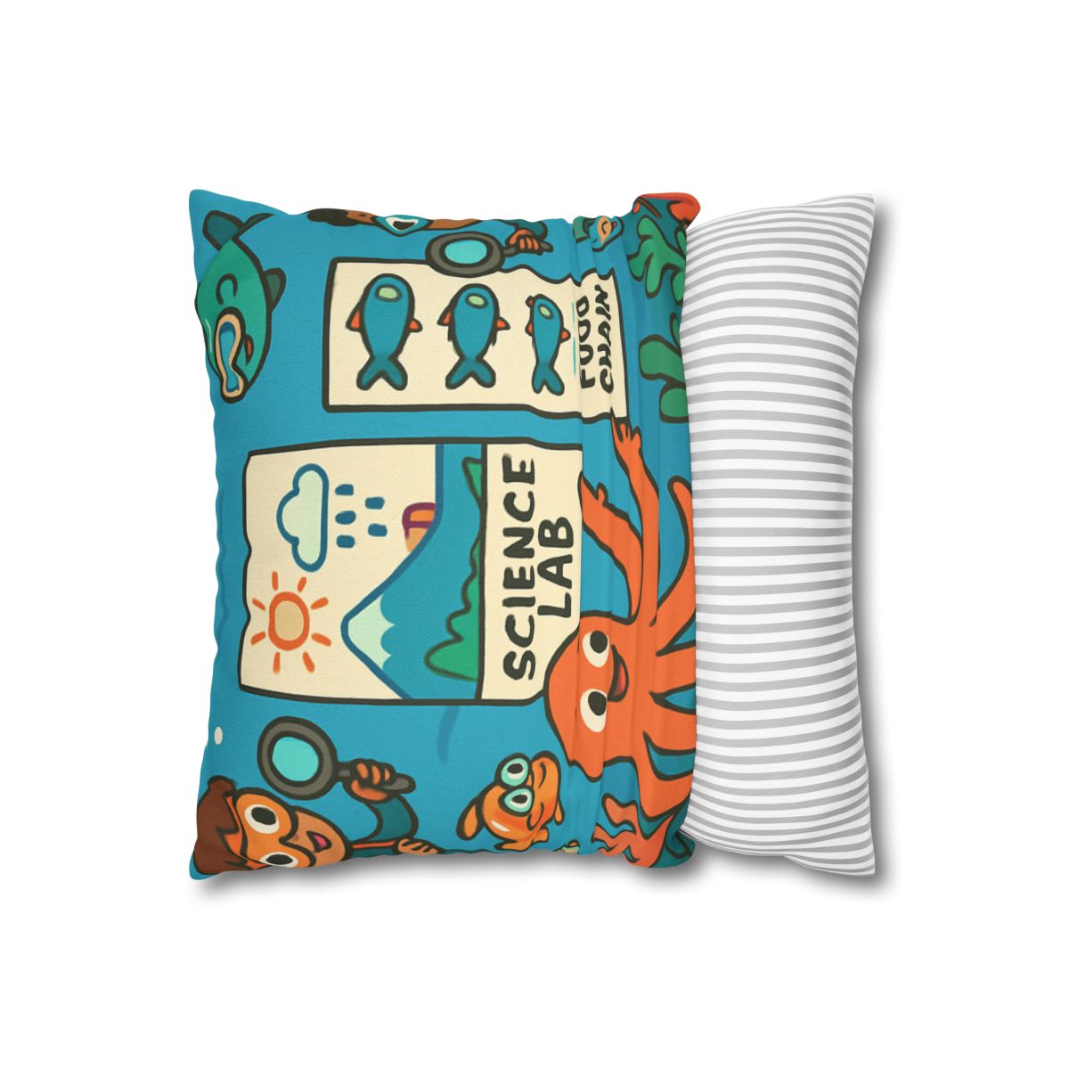Underwater Science Lab Reef custom pillow cases