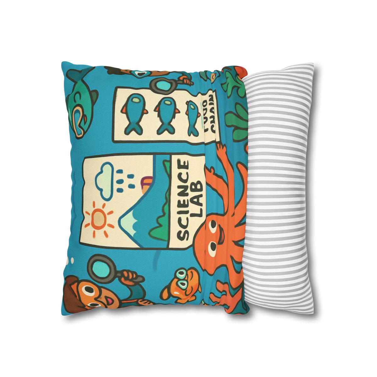 Underwater Science Lab Reef custom pillow cases