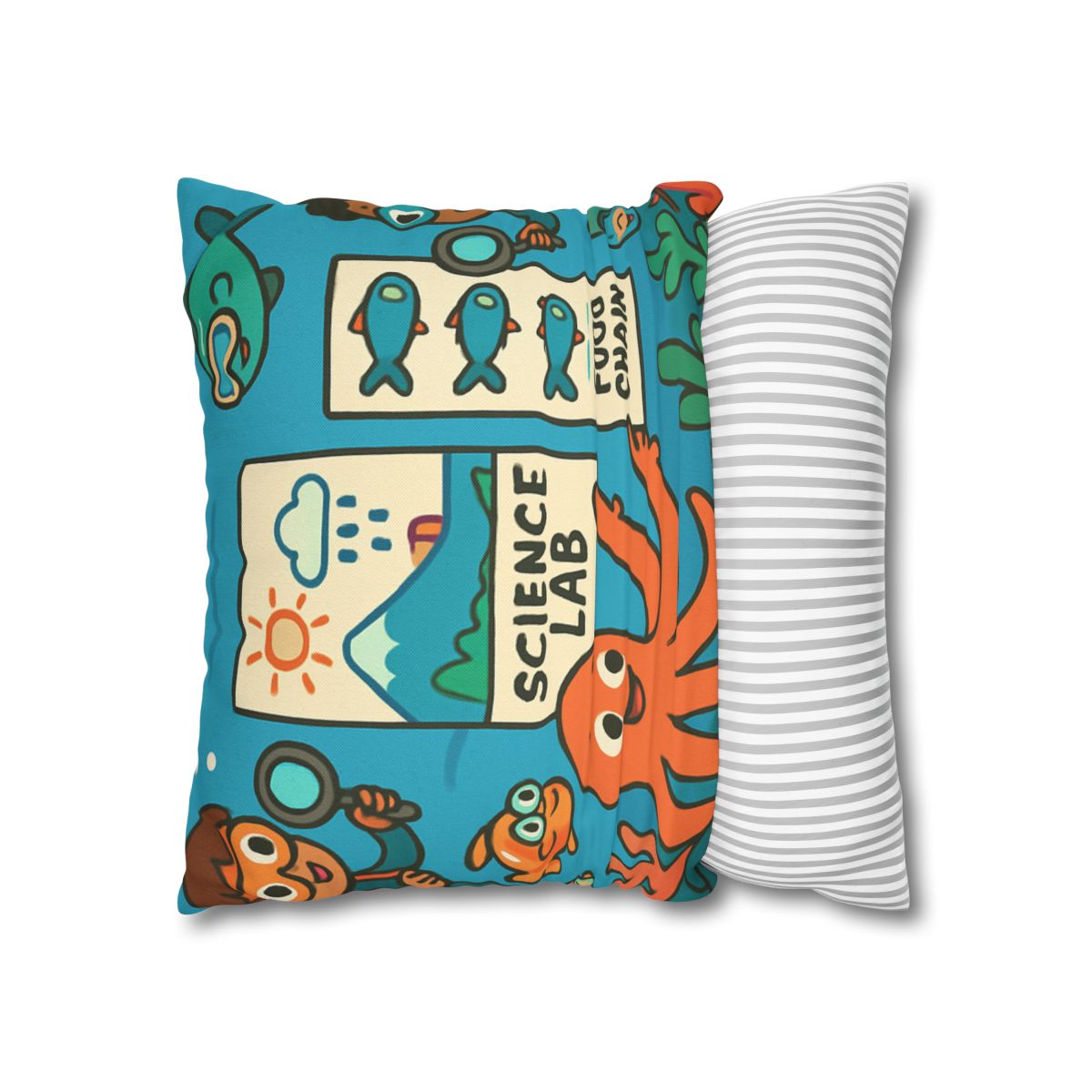 Underwater Science Lab Reef custom pillow cases