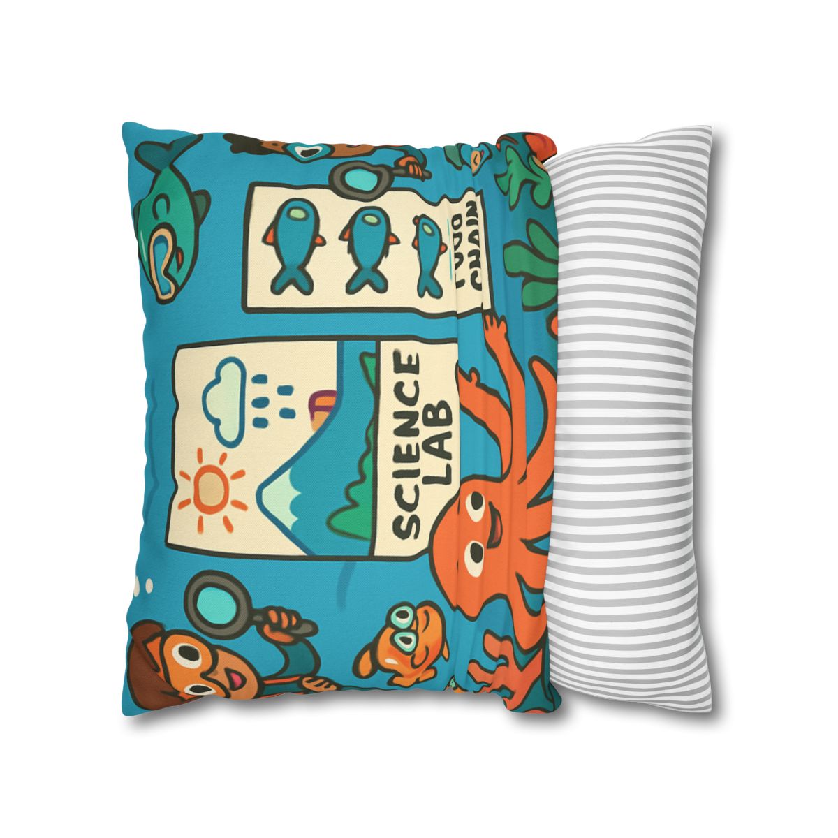 Underwater Science Lab Reef custom pillow cases