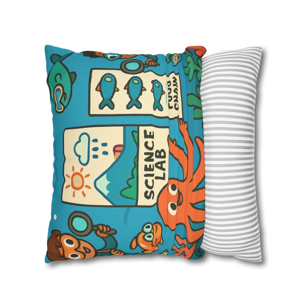 Underwater Science Lab Reef custom pillow cases