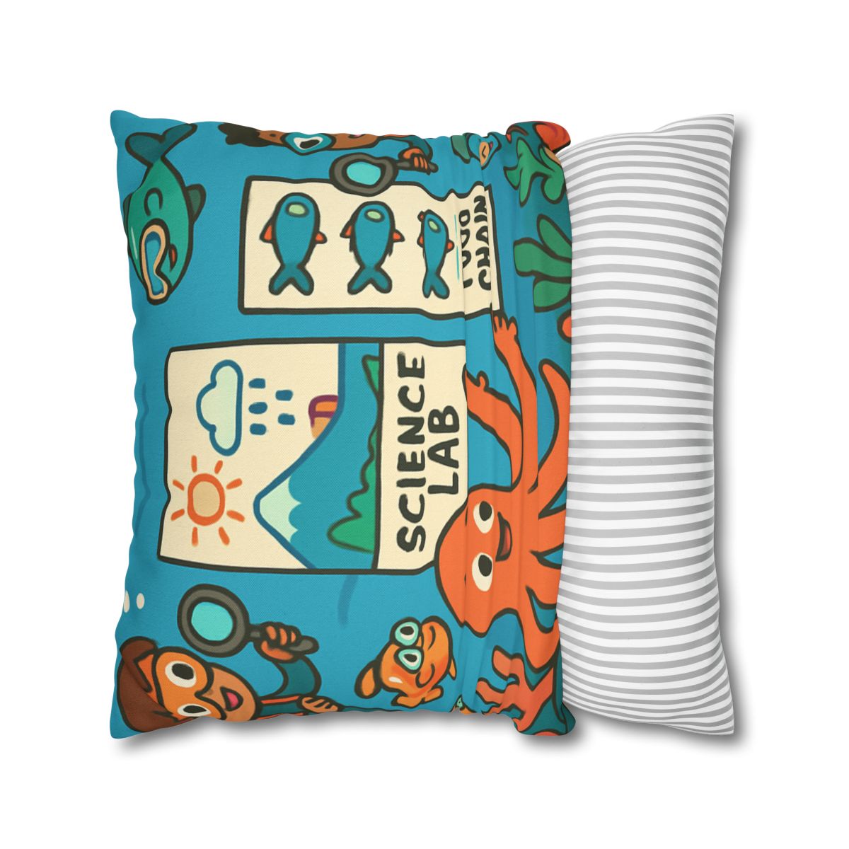 Underwater Science Lab Reef custom pillow cases