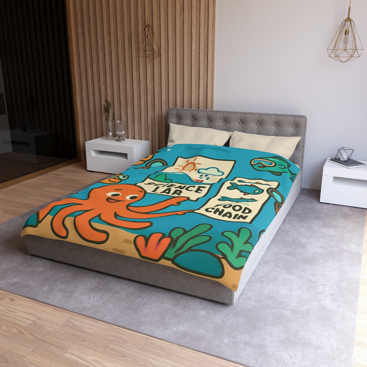 Underwater Science Lab Reef custom duvets