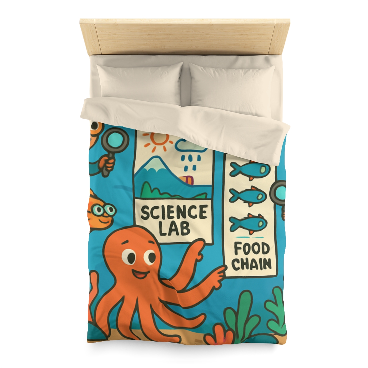Underwater Science Lab Reef custom duvets