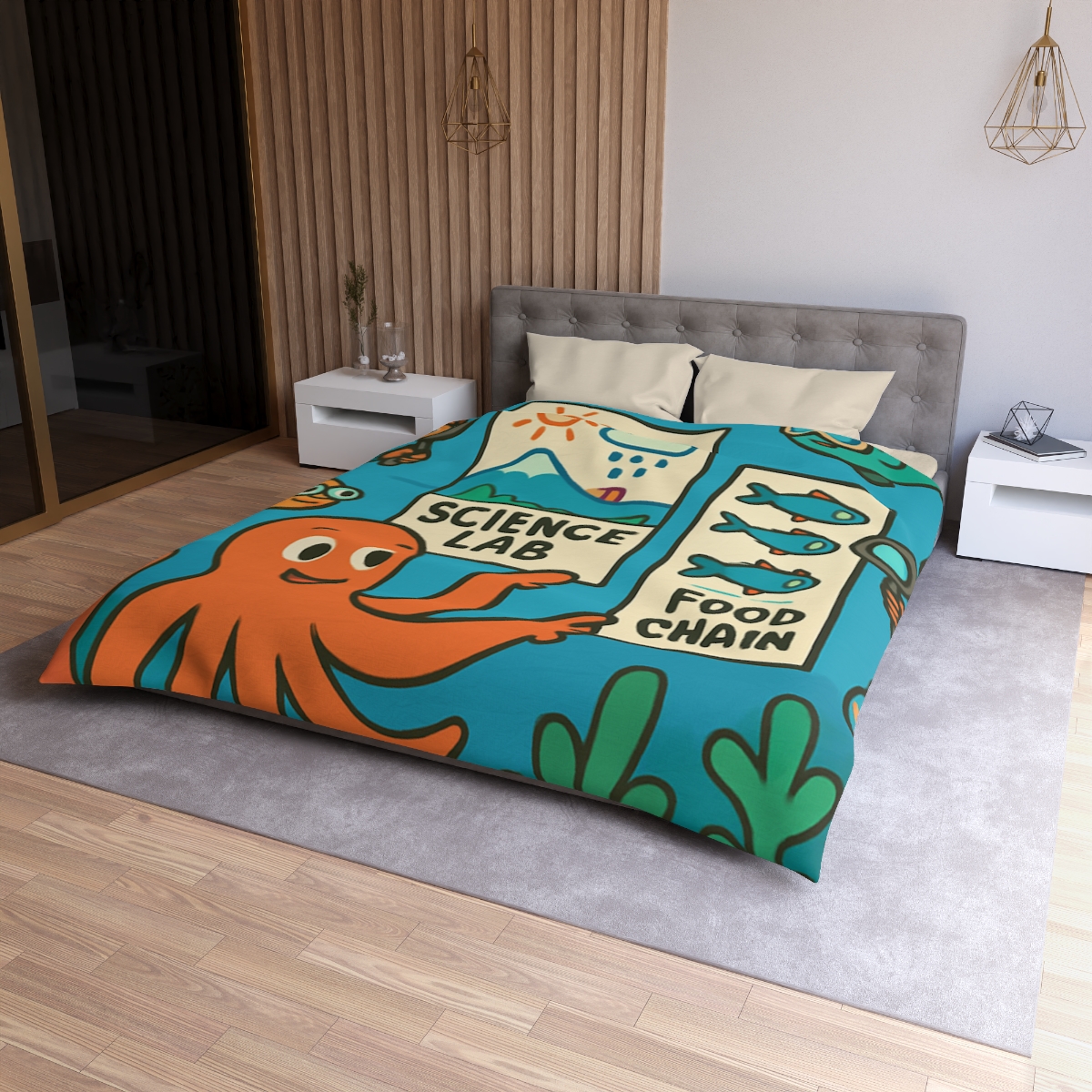 Underwater Science Lab Reef custom duvets