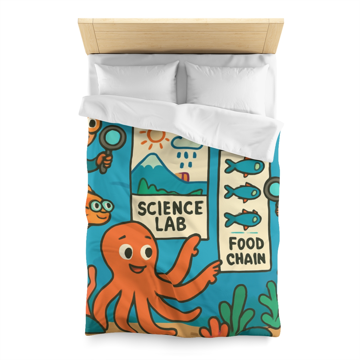 Underwater Science Lab Reef custom duvets