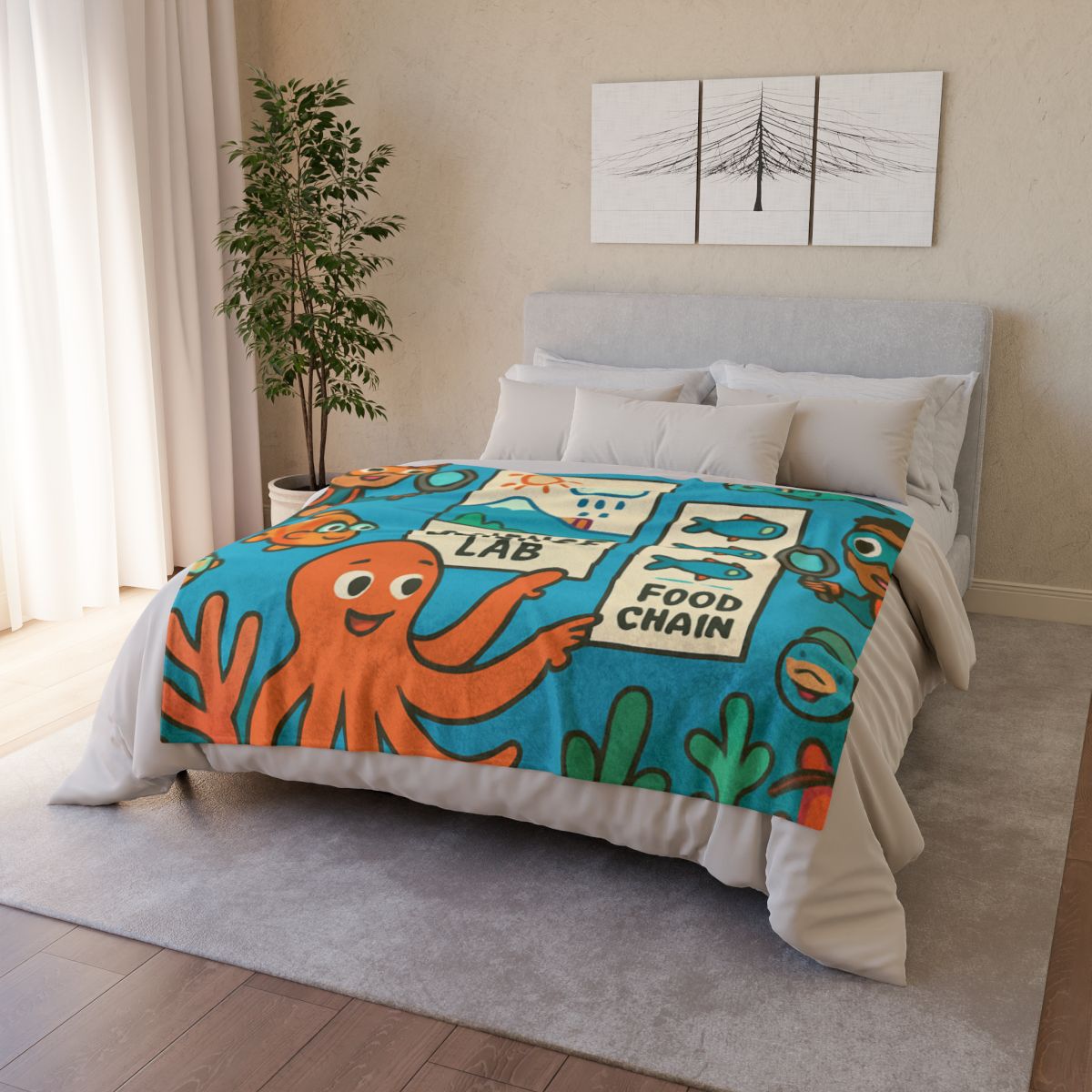 Underwater Science Lab Reef unique gift blanketscustom blankets