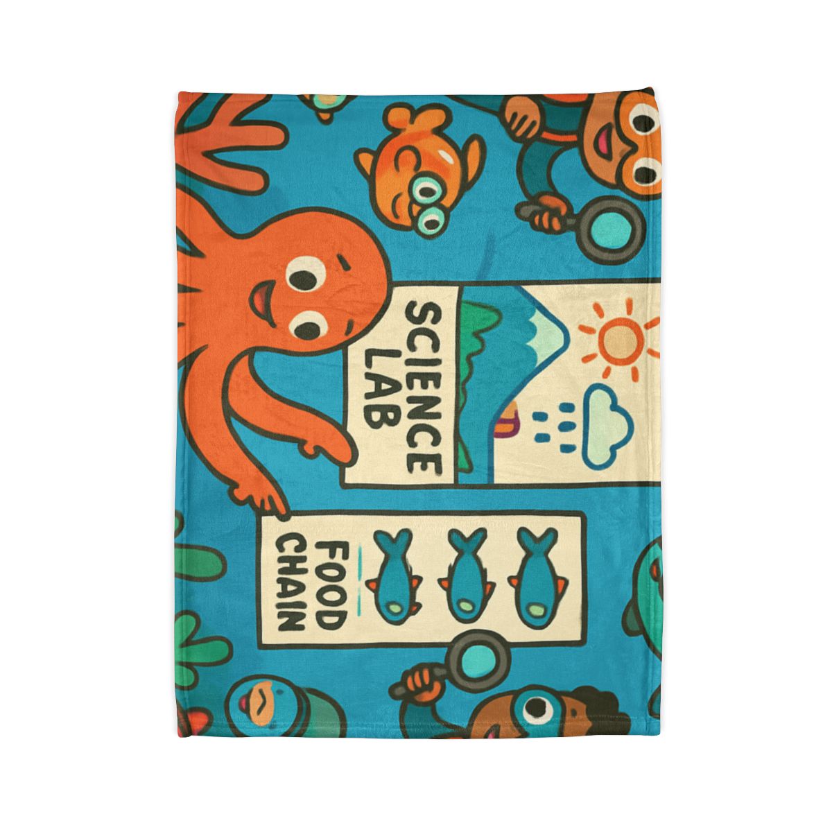 Underwater Science Lab Reef unique gift blanketscustom blankets