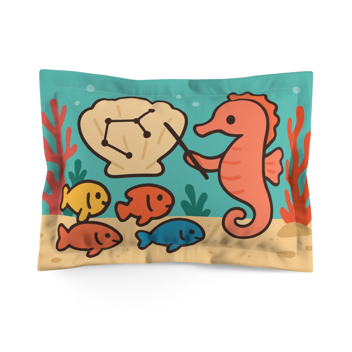 Underwater Star School personalized decorative pillows