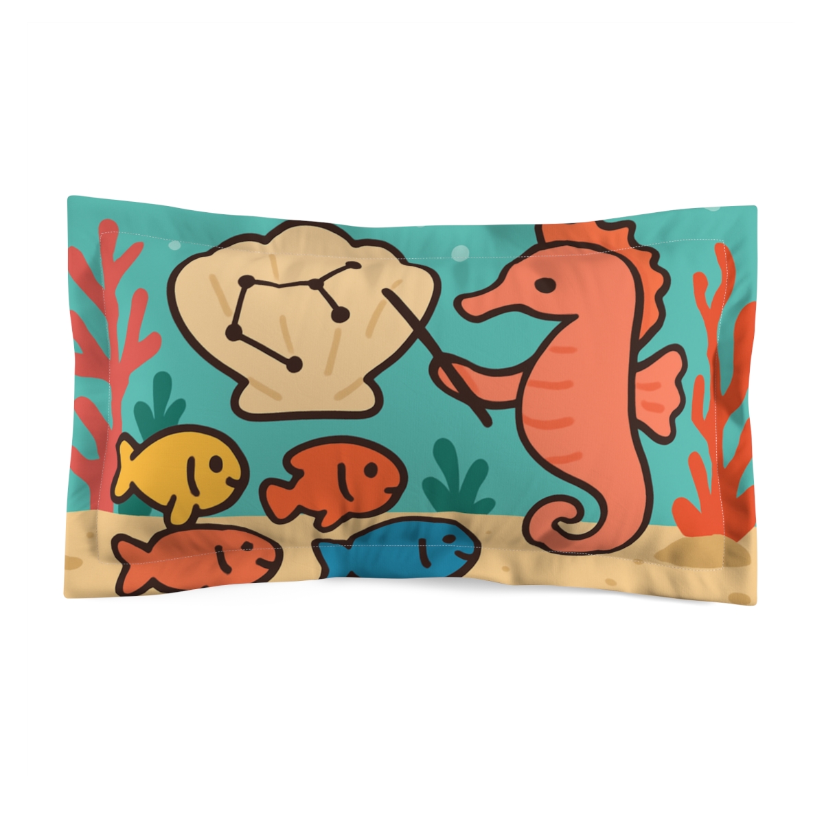 Underwater Star School personalized decorative pillows