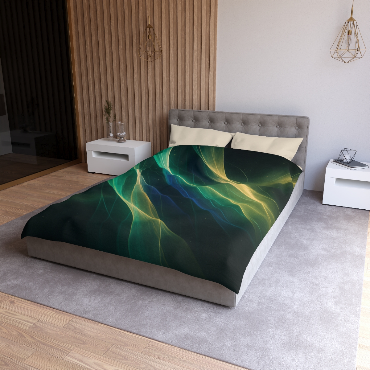 Veil Of Quantum Aurora stylish duvet covers
