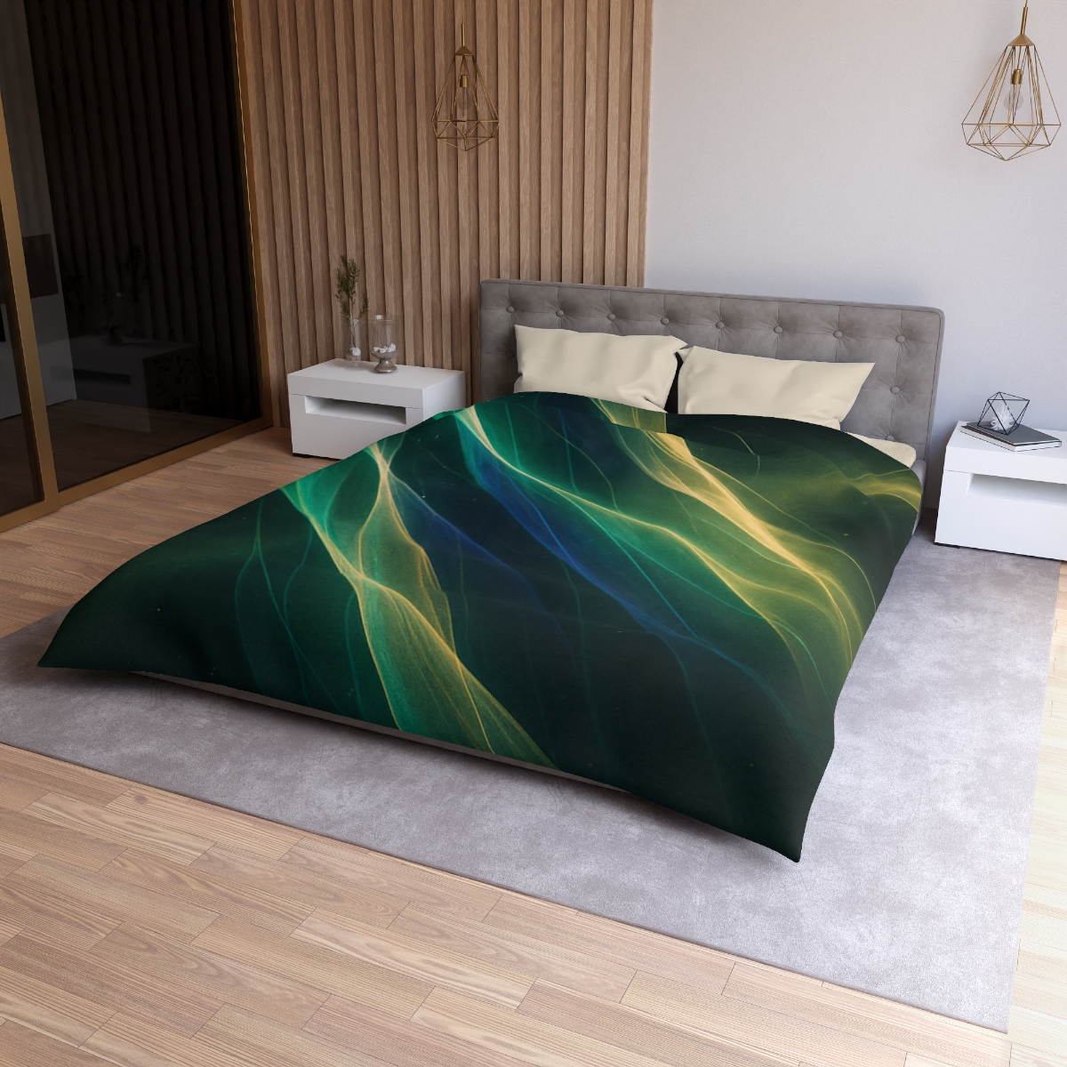 Veil Of Quantum Aurora stylish duvet covers
