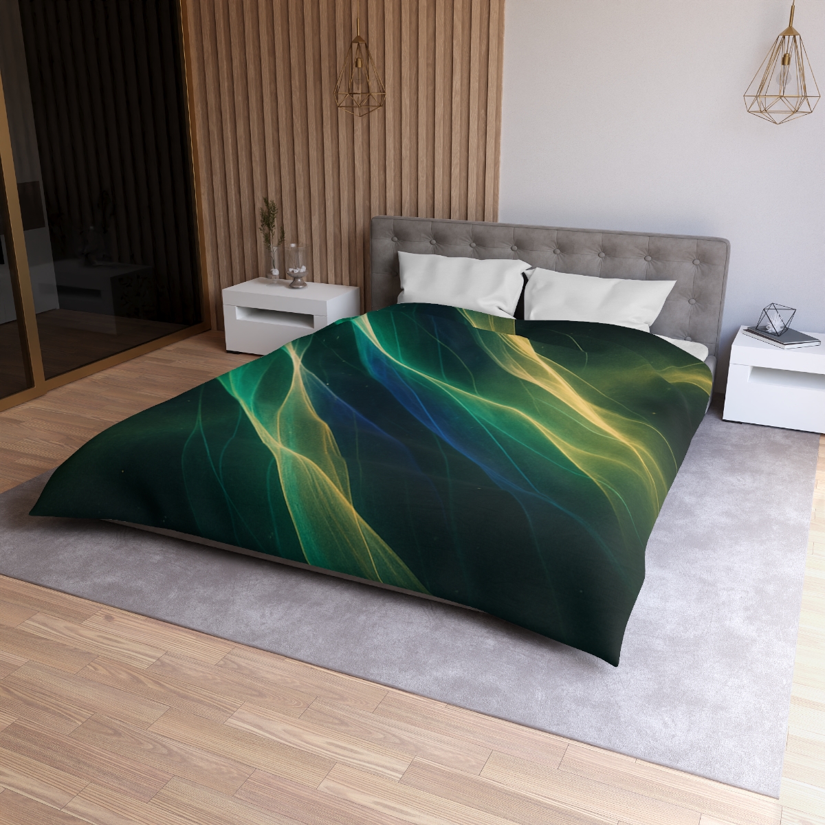 Veil Of Quantum Aurora stylish duvet covers