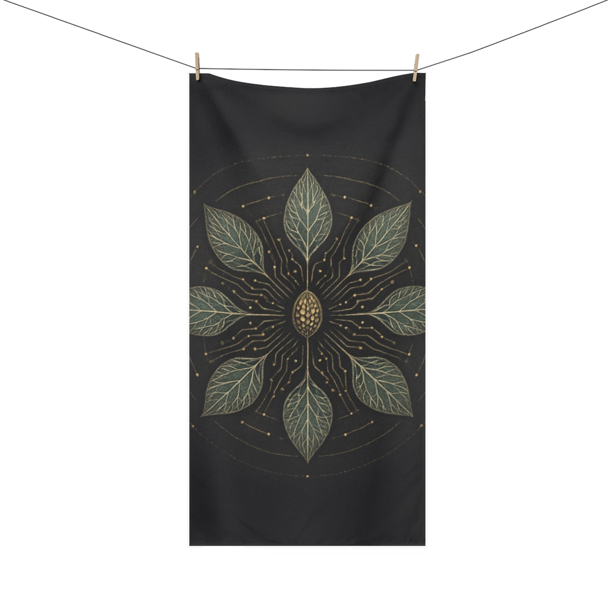 Vein Circuit Mandala custom towels